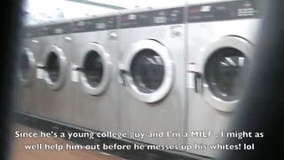 Helena Price Public Laundry Upskirt Flashing Tease! Exhibitionist mother I'd like to fuck Vs College Voyeur at the laundry! (Part2)
