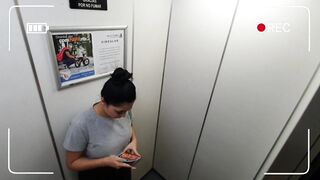 2 Sexy Angels Stuck in the Elevator having Public Sex