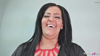 GERMAN SCOUT - Chubby Teen Ashley Coarse Screw at Street Casting