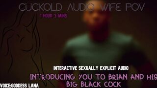 Introducing u to Brian and his large ebony ramrod CUCKOLD AUDIO WIFE POV