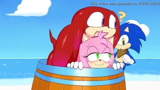 Knuckles screws Amy and cucks Sonic!