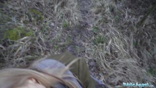 Public Agent Russian Golden-Haired Caty Kiss Likes a Large Jock