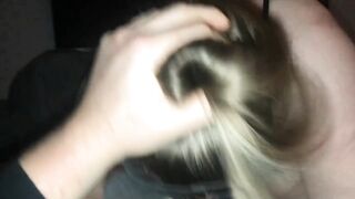 Banging a slag and cumming over her moist cunt