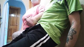 a stranger jerks off to me in the corridor of the polyclinic