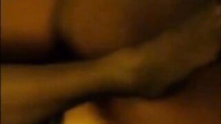 Vehement interracial cuckold creampie