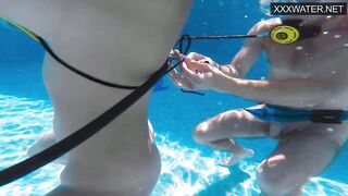 Swimming pool girlfriend Polina gets twat banged