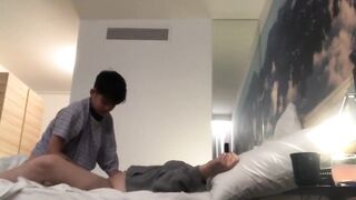 Real lesbo pair has ardent sex with thong on