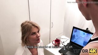 TUTOR4K. Dude doesn’t pay coach for lesson but just screws her