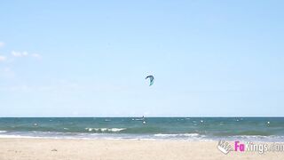 Teen parades her large melons around previous to riding a random dude's schlong