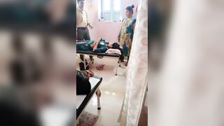 Aunty with large butt, touching & massage