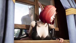 Elf Thieve Stuck on a Window Whorecraft TOA