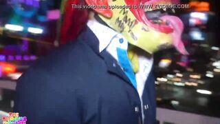 Michael Myers gives mother i'd like to fuck giant clown rod on Vegas undress