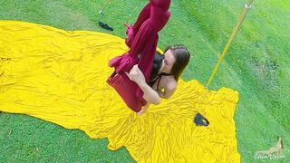 Outdoor Silk Tease with Bambi Bliss