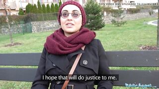 Public Agent Afghan cutie pays to bang a large dick