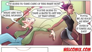 Giving the old dude a baths - The Nasty Home