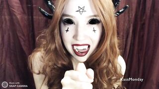 Summoned Succubus Makes U Cum on Her Bazookas and Throat