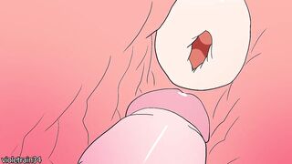 Bakugo screws Uraraka Ochaco during the time that this chab grabs her boobs and then cums inside her