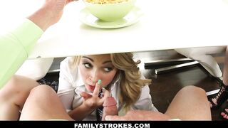 FAMILY STROKES - Dad bangs step daughter each time mom leaves