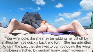 My Ally Mrs Kiss Is An Exhibitionist Wife That Loves To Tease Naked Beach Voyeurs In Public!