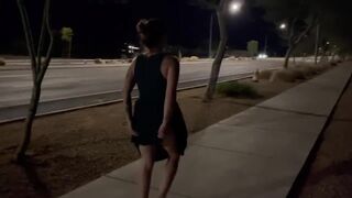 Public exhibitionism on a public freeway overpass