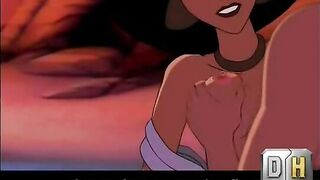 DRAWN ANIME - Aladdin Porn - Sex on the beach with Jasmine (Princess Jas)