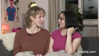 Lesbo Pair Play a Hawt Card Game