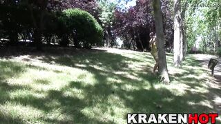 Krakenhot - Voyeur movie scene of a teen outdoor, at the park