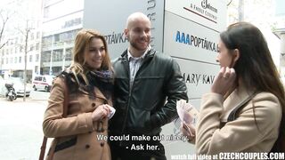 CZECHCOUPLES - Awesome Breasty Teen and Her BF Gets Cash for Public SEX