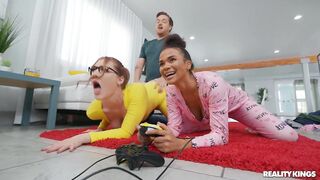REALITYKINGS Slumber Party three-some ft. Effortless-to-Pick Onesie Pyjamas
