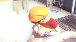 Dragon Ball Comics - POV Pan boobjob, oral-sex and banged