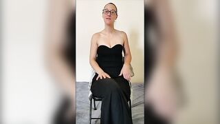 Sex therapy with a hot and fit French nerdy beauty - solo female in french