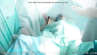 Hard climax on gyno chair