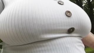 Large Bazookas Braless Walking