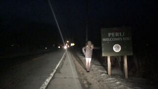 Real amateur female silicone masker in constricted ebony suit