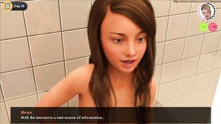 Dating my Step-Daughter # 62 Подруга падчерицы мастурбирует ей в душе