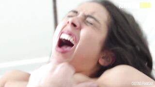 CASTINGFRANCAIS - Amateur Brunette Hair Lily Hall Enjoys Her 1St Casting Session - AMATEUREURO