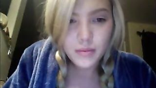 German golden-haired with lengthy hair, Magy is rubbing her vagina in front of her web web camera