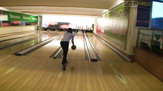 Nessa Devil is eagerly sucking her ally's jock in a public lavatory, to comfort him