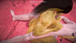 Yiff Anime CG Fur - Vore Kangaroo & Human Wolf sex in stomatch