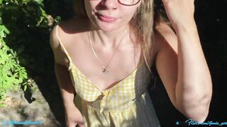 Amateur nerd giving head and taking facial spunk fountain