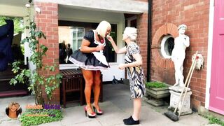 Girl Ebony dream sissy encouraged to take viagra and in chastity