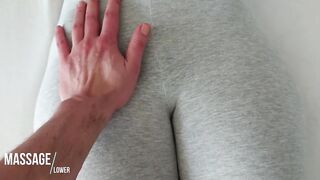CamelToe in Grey YogaPants - touching teen cunt