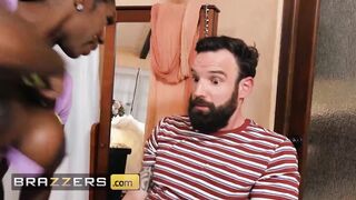 (Demi Sutra) Surprises Her Ex Bf His Recent Gf (Black Mystique) But Black Has A Surprise Of Her Own - Brazzers