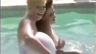 Nudist swingers widening shaggy snatch and sucking