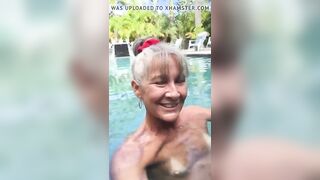 Pervert Granny Leilani in The Pool