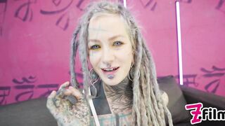 2 Large Dicks In One Large Butt - Extraordinary Tattoo Action - Anal Gapes, Squirt, Atm, Prolapse Extraordinary TATTOO DAP action - 2 large