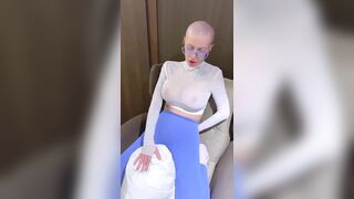 screwing a pillow in a hotel, hairless nymphomaniac