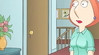 A toon chap is fucking his neighbour's wife, during the time that that guy is on his way home