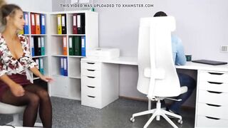 Hawt secretary teases her boss