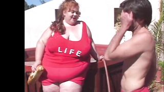 Obese Beach Patrol #1 - Cum to the sea